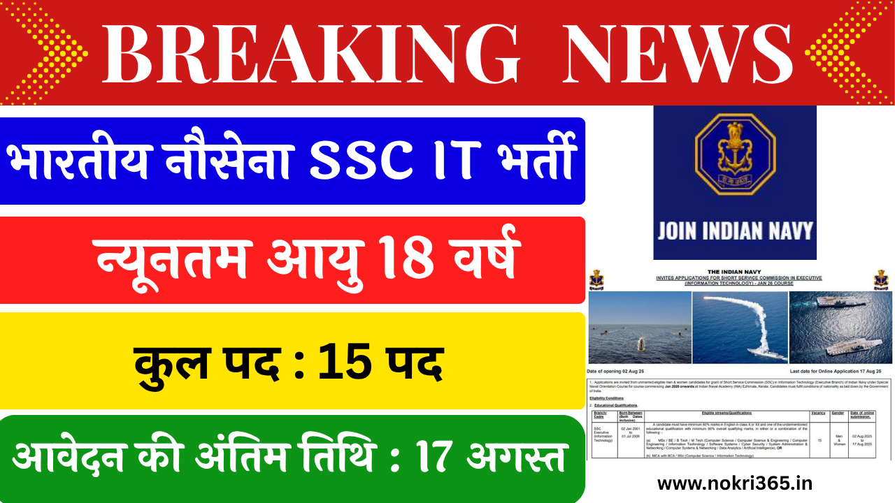 Indian Navy SSC IT Recruitment 2025