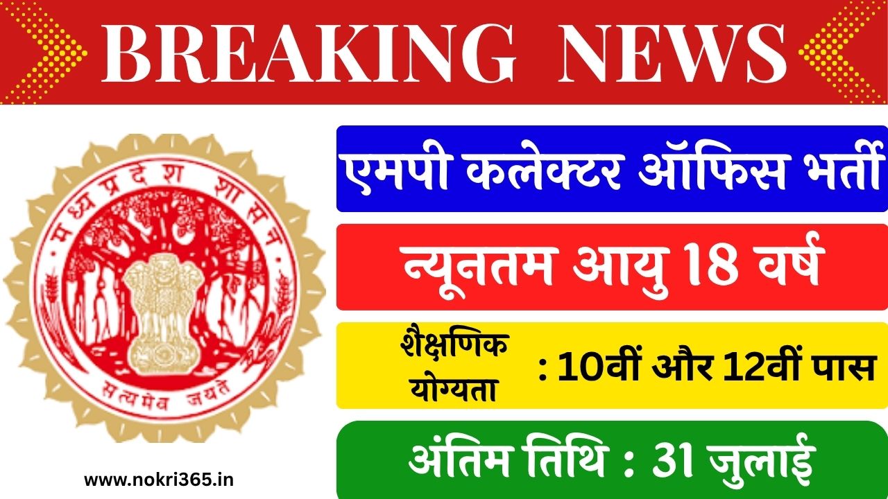 MP Collector Office Vacancy 2025