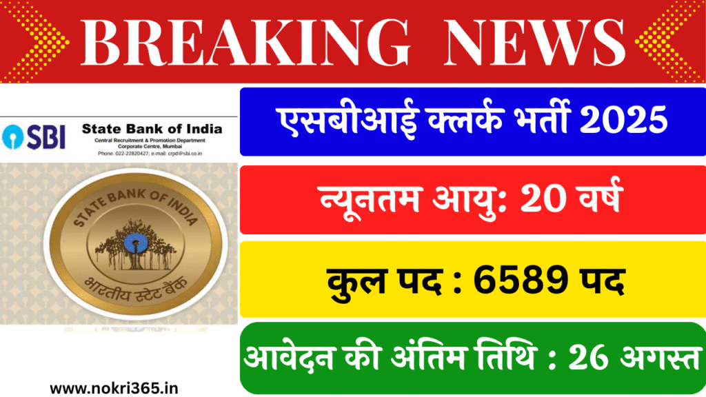 SBI Clerk Recruitment 2025