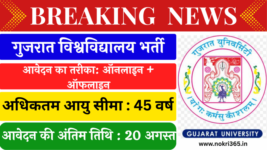 Gujarat University Recruitment 2025