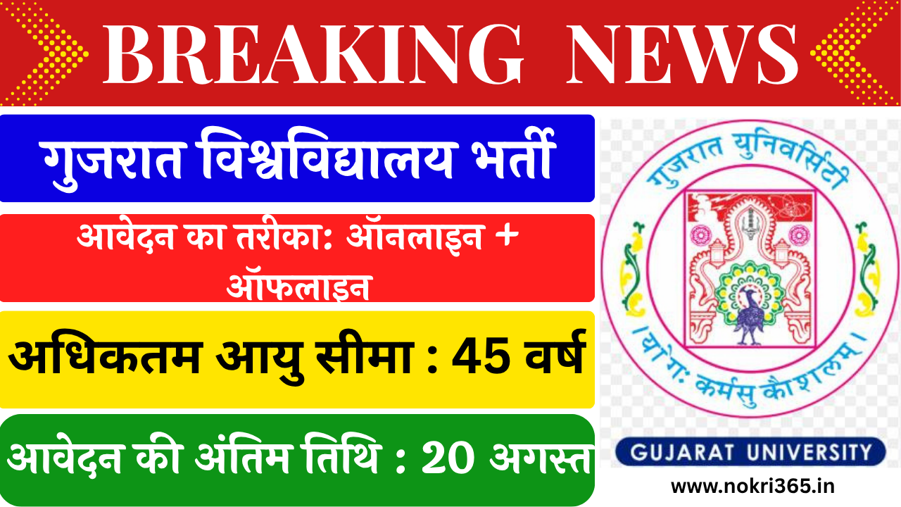 Gujarat University Recruitment 2025