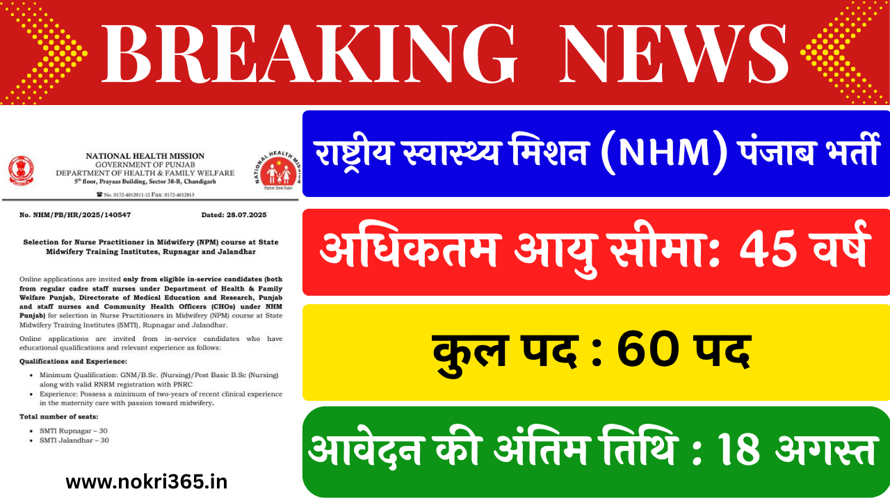 NHM Punjab Recruitment 2025