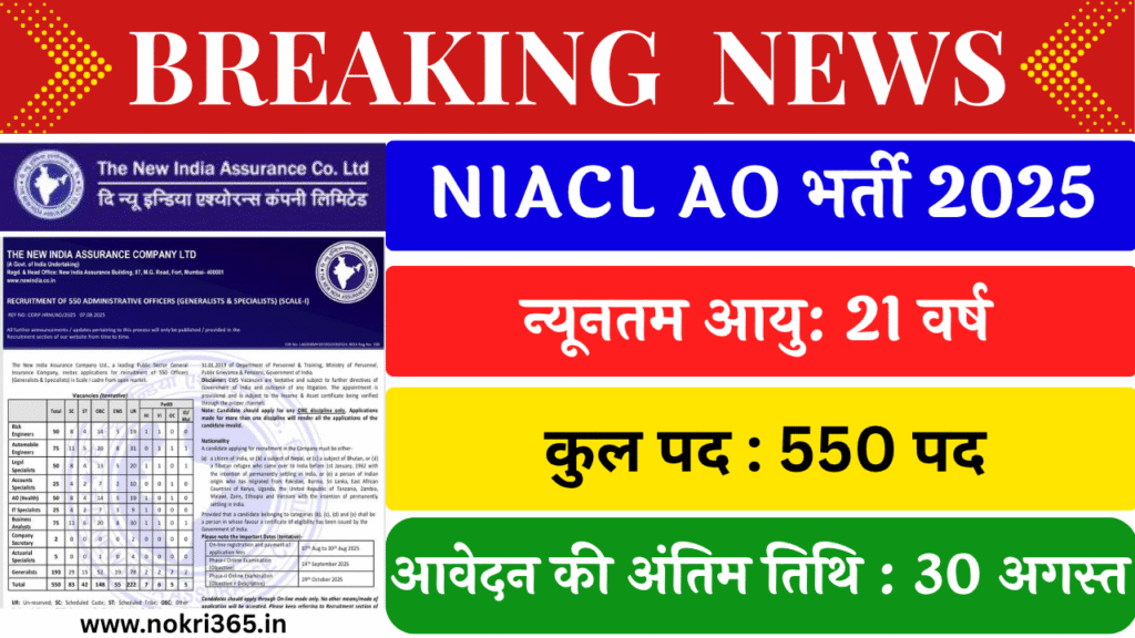 NIACL AO Recruitment 2025